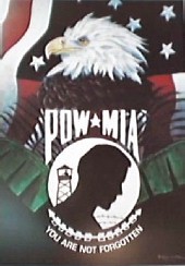 POW / MIA emblem and Eagle